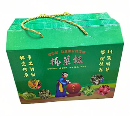 禮品盒雙壇裝:禮品盒 +土陶精致倒撲壇 2 套+絲瓜布 2 塊+篾條 2 個+280天以上益生菌發(fā)酵倒撲壇菜500g（精選）* 2